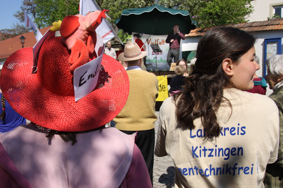 Demonstration von Gendreck-weg in Rodelsee/Kitzingen