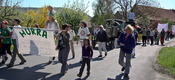 Demonstration von Gendreck-weg in Rodelheim/Kitzingen